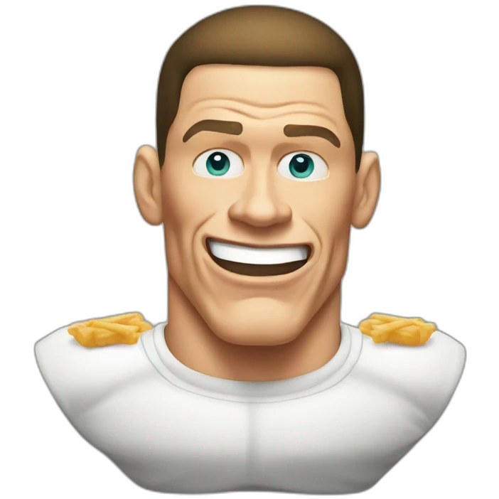 john cena eating fried emoji
