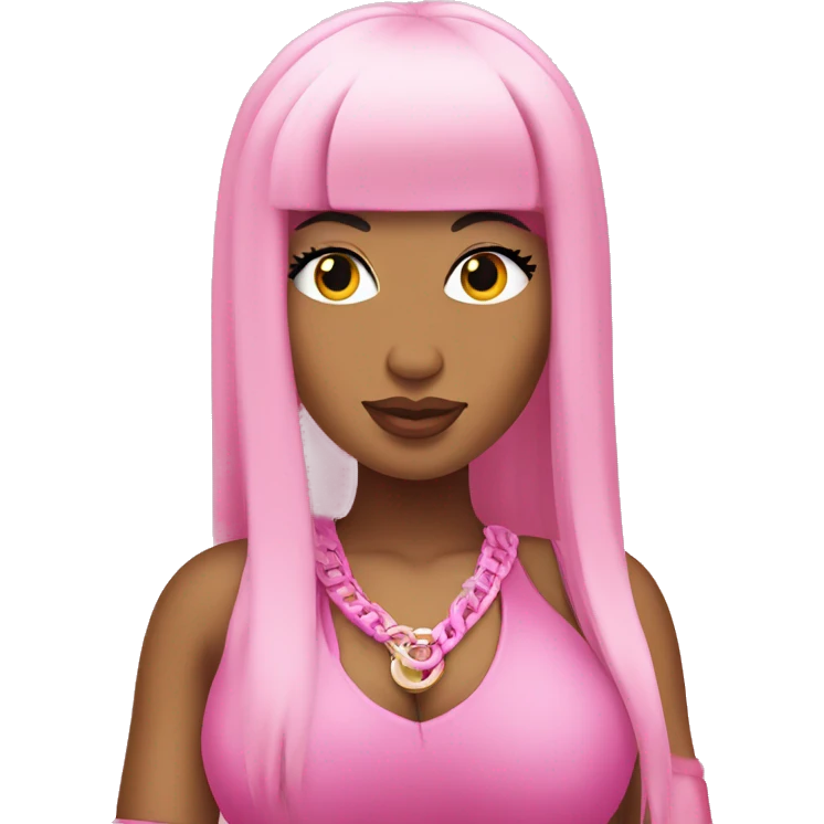 nicki minaj in pink emoji