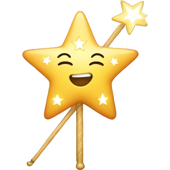 smiling star with magic wand  emoji