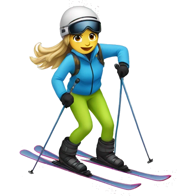 Girl skiing emoji
