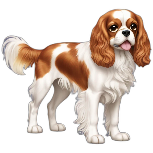 dog Cavalier King Charles Spaniel full height emoji