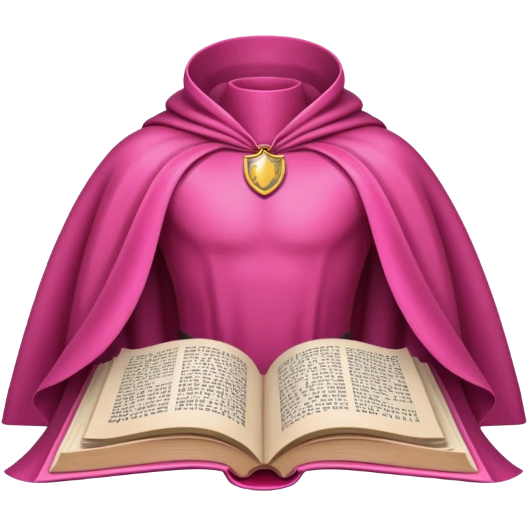 make a open book with the cape pink emoji