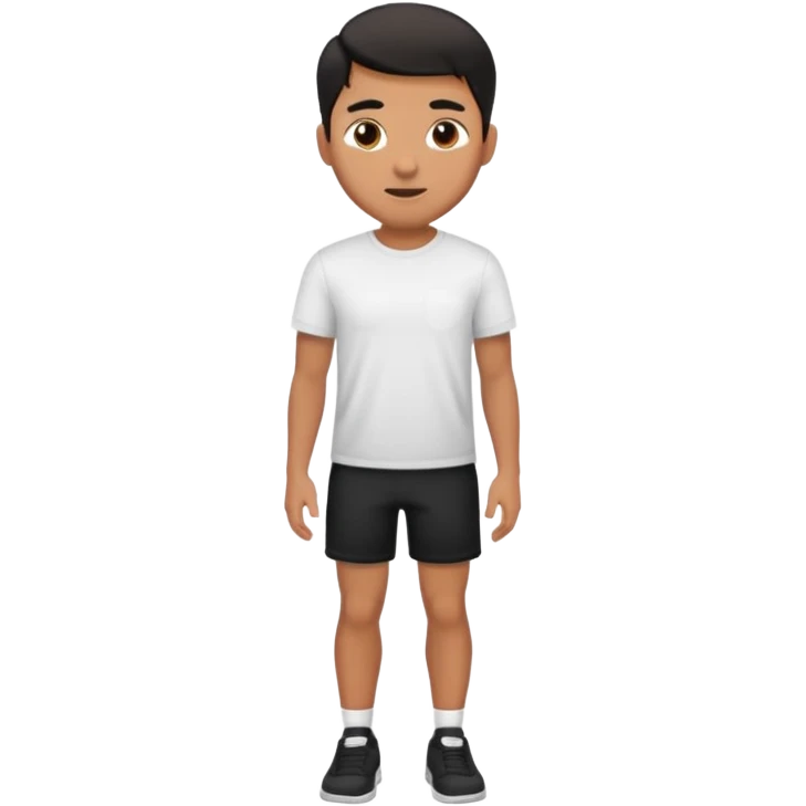 Man wearing black short emoji