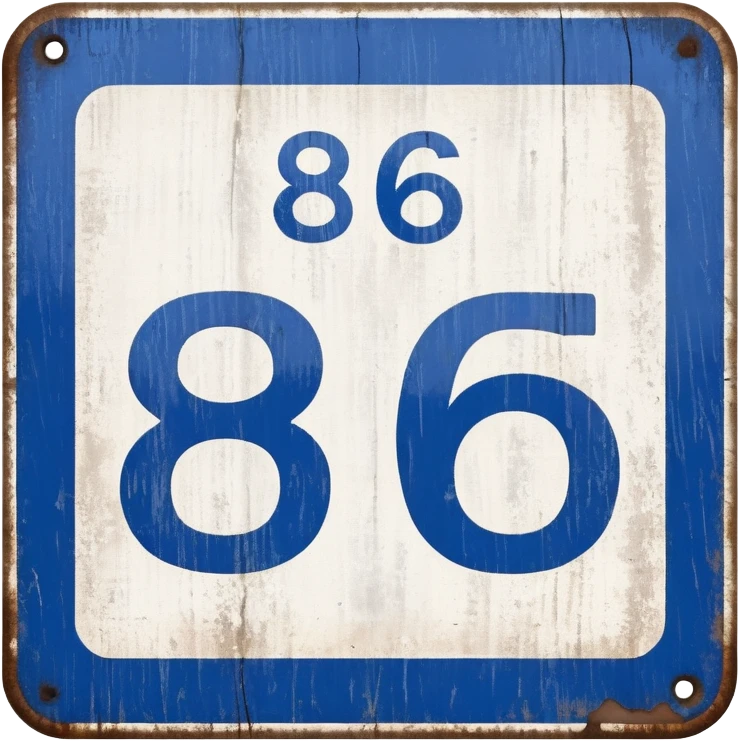 Highway sign number 86 emoji