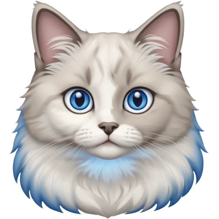 Short haired Ragdoll cat emoji