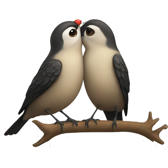 birds kiss emoji