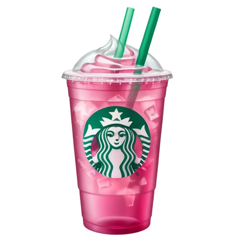A Starbucks pink drink  emoji