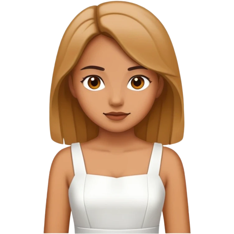 a girl wear white dress emoji