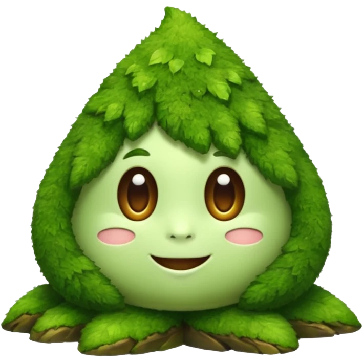 moss spirit soft smile and nod emoji