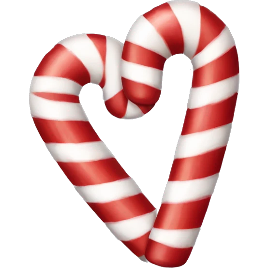 Candy cane love emoji