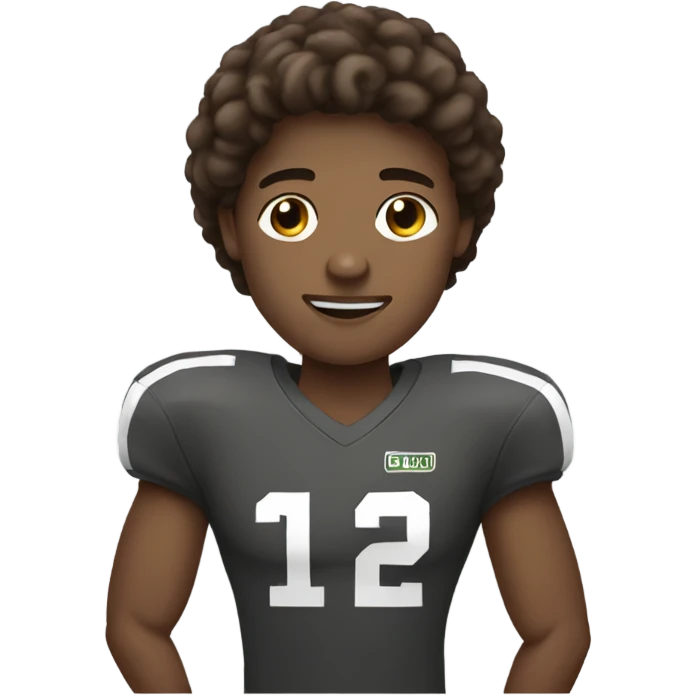 brown haired football player emoji