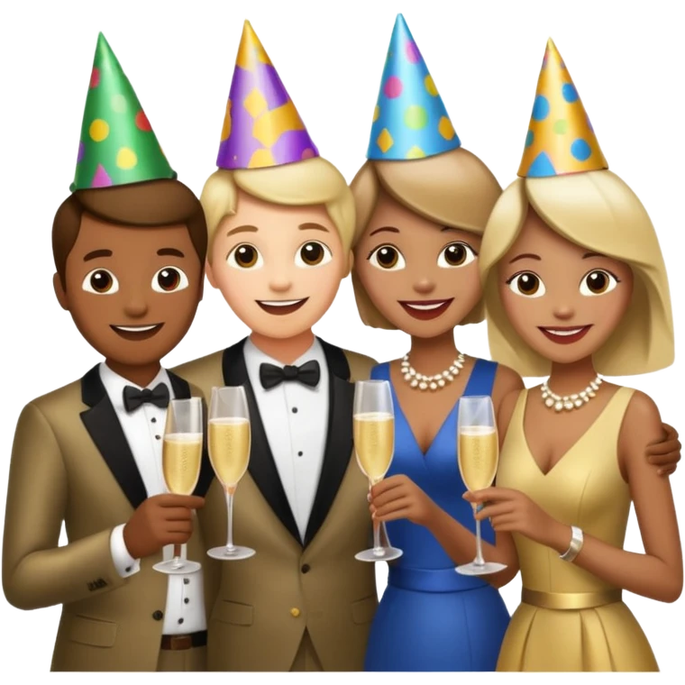 Copas de navidad brindando emoji