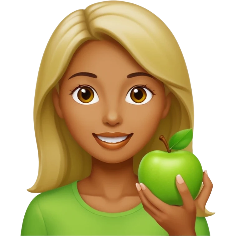 women eating healthy emoji