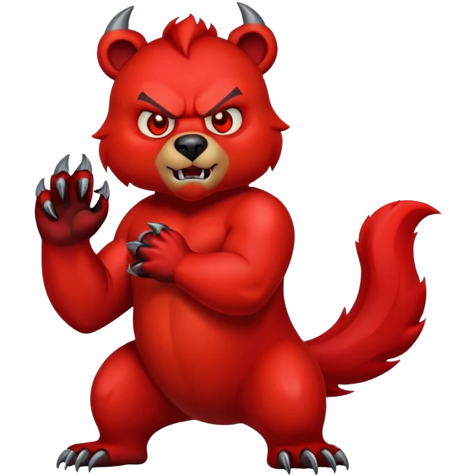 Devil bear emoji