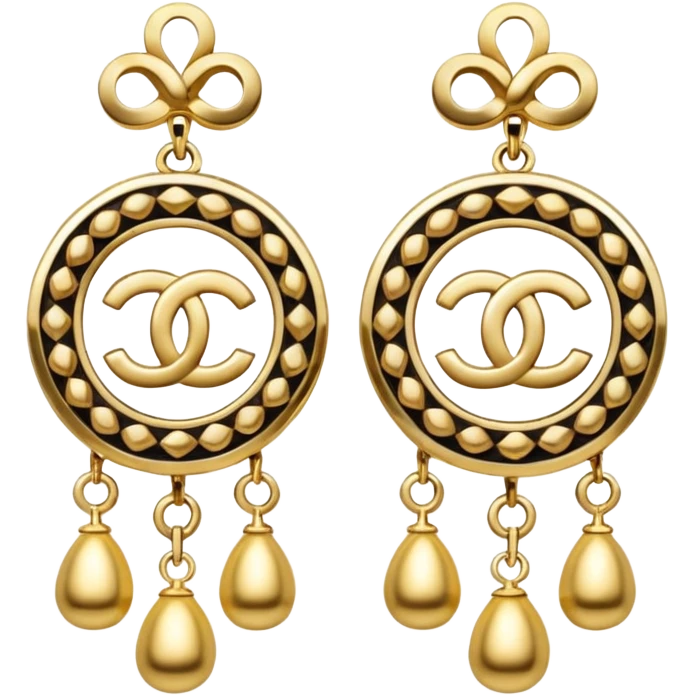 ultra realistic Chanel earrings emoji
