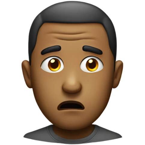 side eye with a scared face emoji