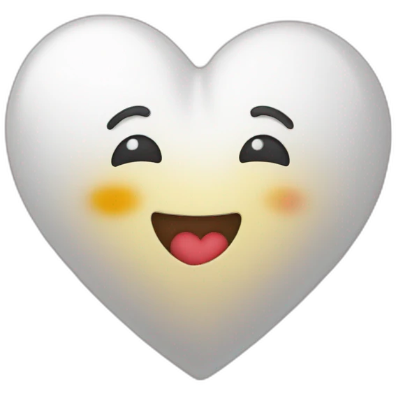 Un coeur avec un E écrit emoji