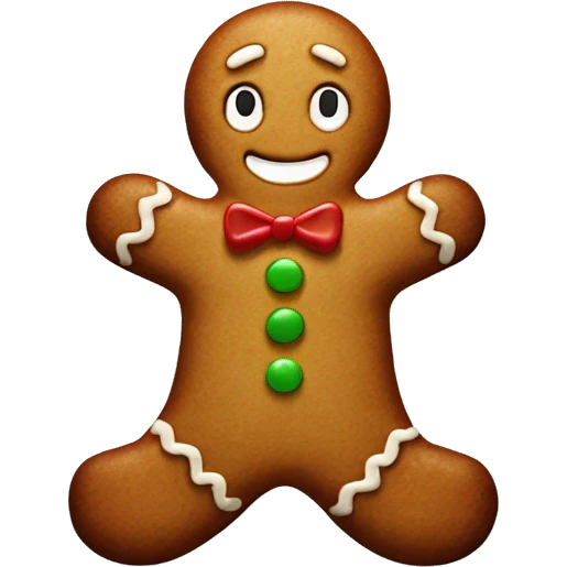 gingerbread man emoji