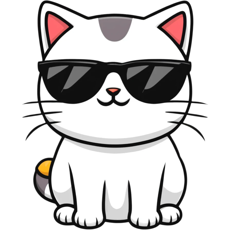 Cat with sunglasses emoji