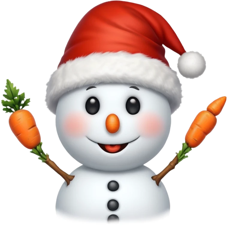 Snowman with Santa Claus emoji