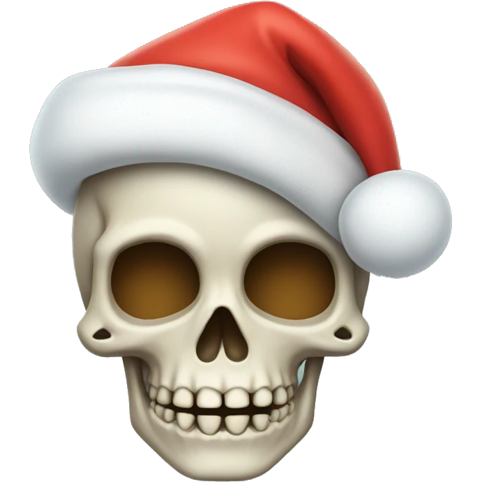 Skeleton in Santa hat  emoji