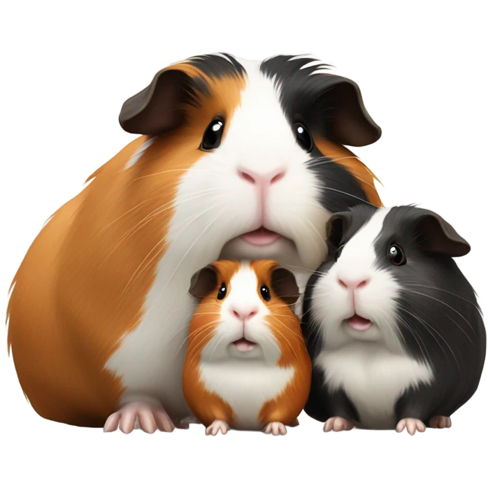 three guinea pigs emoji
