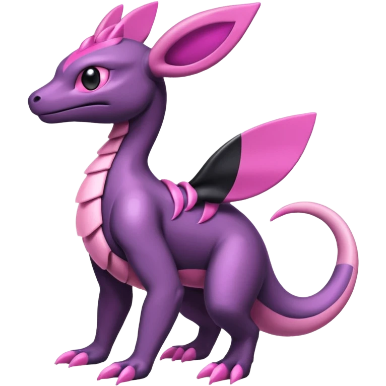 Shiny Dusknoir-Salandit-Sylveon-Fakémon-hybrid-creature (full body)  emoji