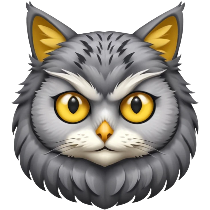 Give it a cat head with a owl body emoji