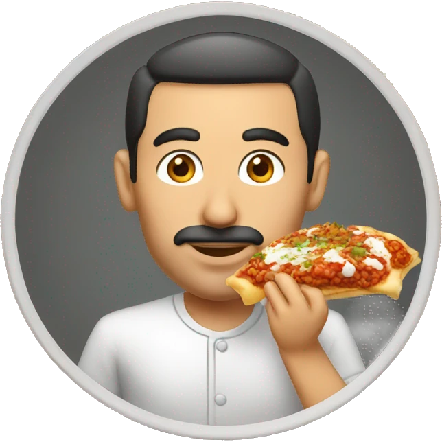 Turkish man eating lahmacun  emoji