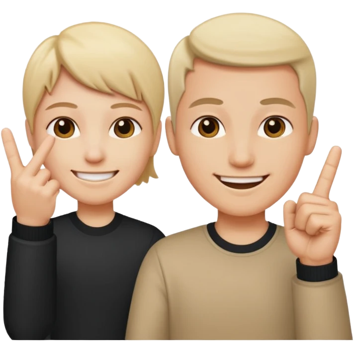Deze: 🥰 en deze: 🖕🏻 moeten gemixt worden emoji