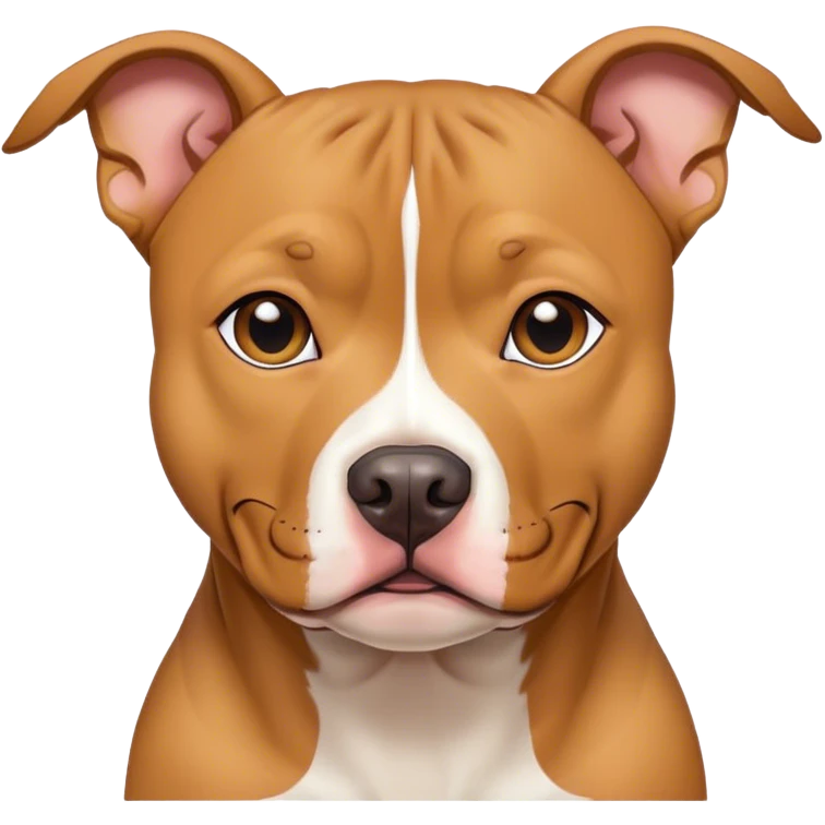 Tan pit bull gazing  emoji