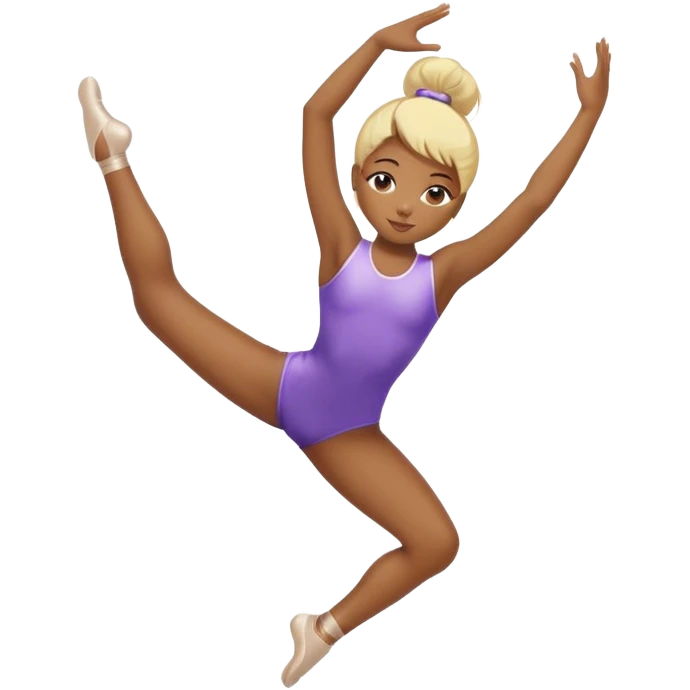  Black dancer-gymnast with blonde hair (kids) emoji