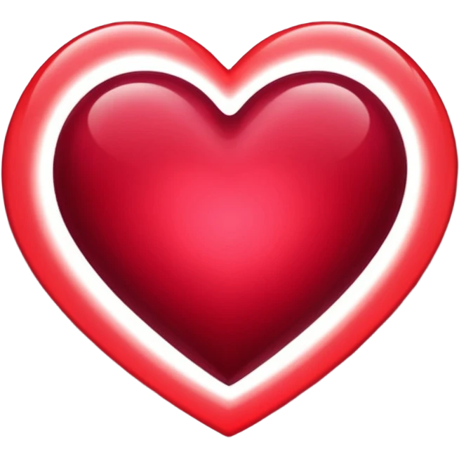 burgundy red heart shaped spell emoji