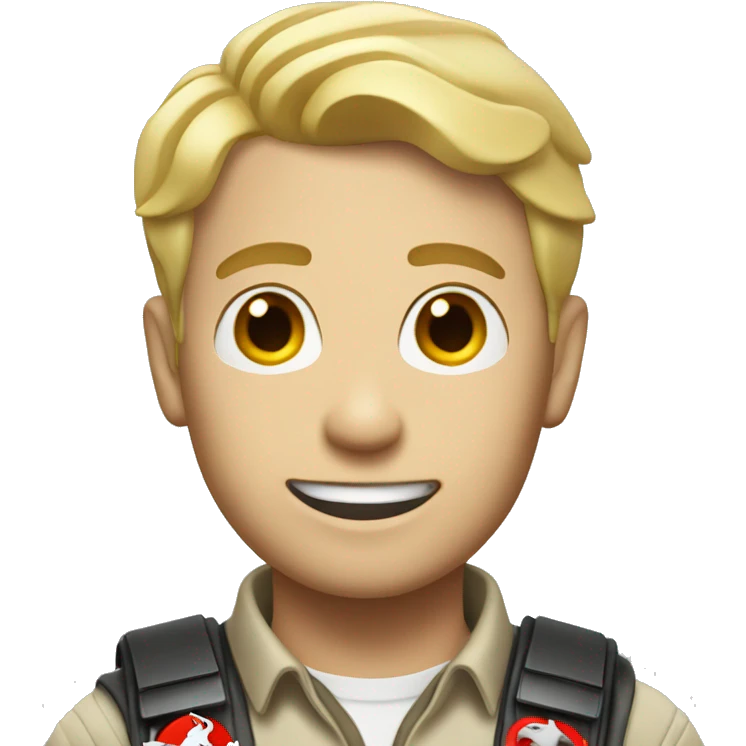 Male Ghostbuster with short blonde hair  emoji