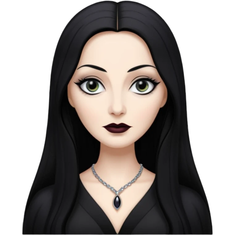 morticia addams black eyes emoji