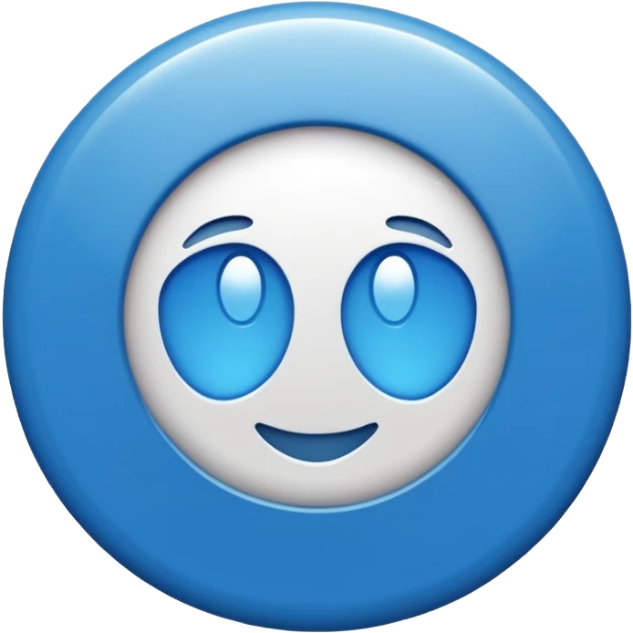 Un círculo azul con un ✅ en medio emoji
