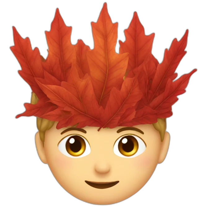 crown of red leaves emoji
