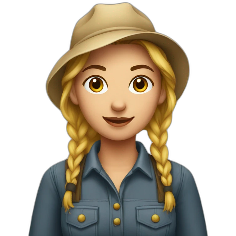 a young woman farmer emoji