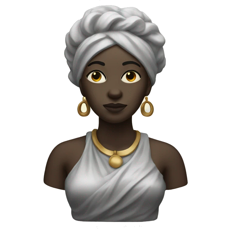 Marble statue of black woman emoji