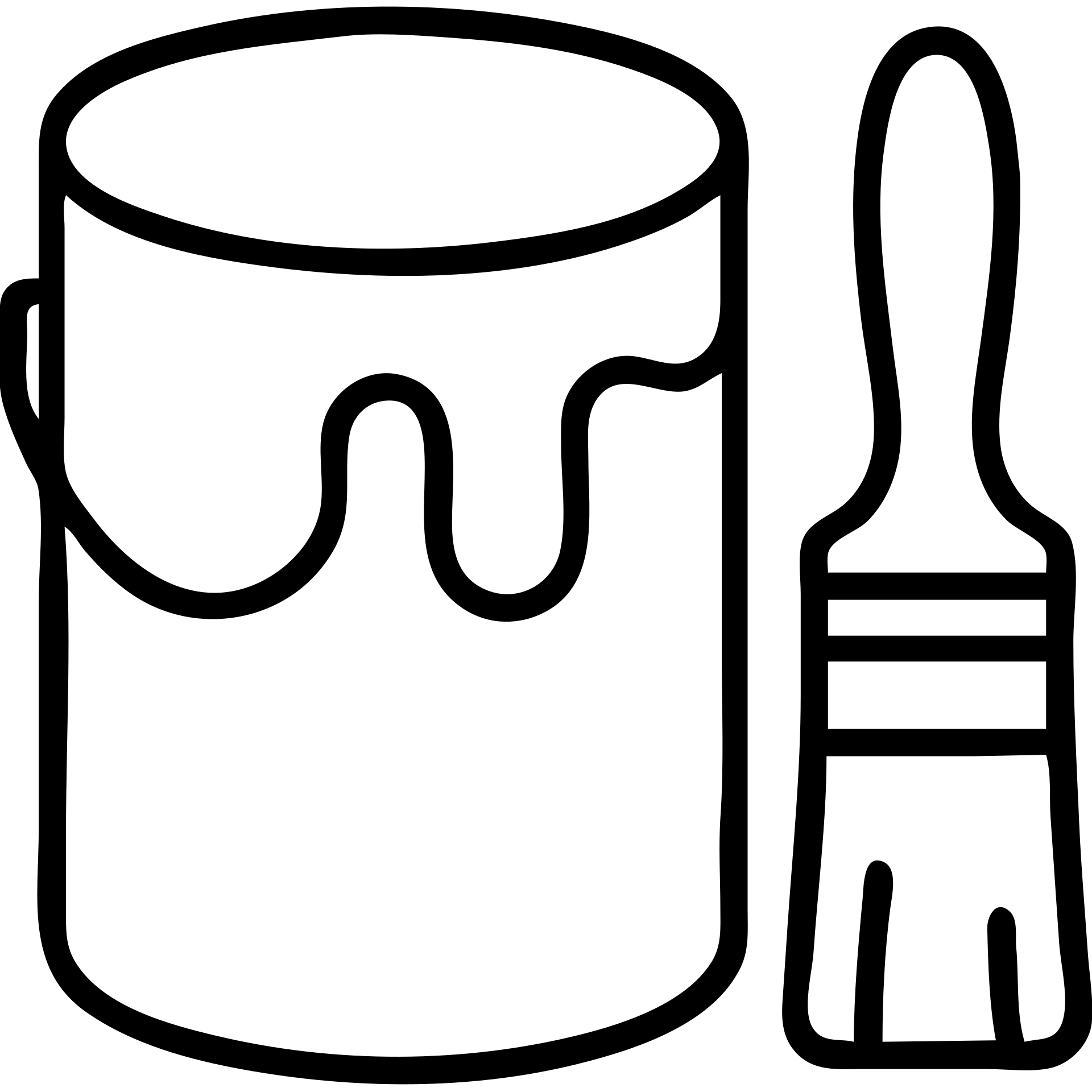 outlined icon of a paint can and brush for a paint and prep materials category emoji