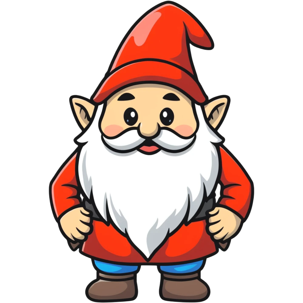 A cartoonish big gnome with exaggerated features emoji