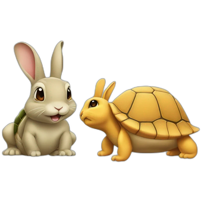 Tortue et lapin emoji