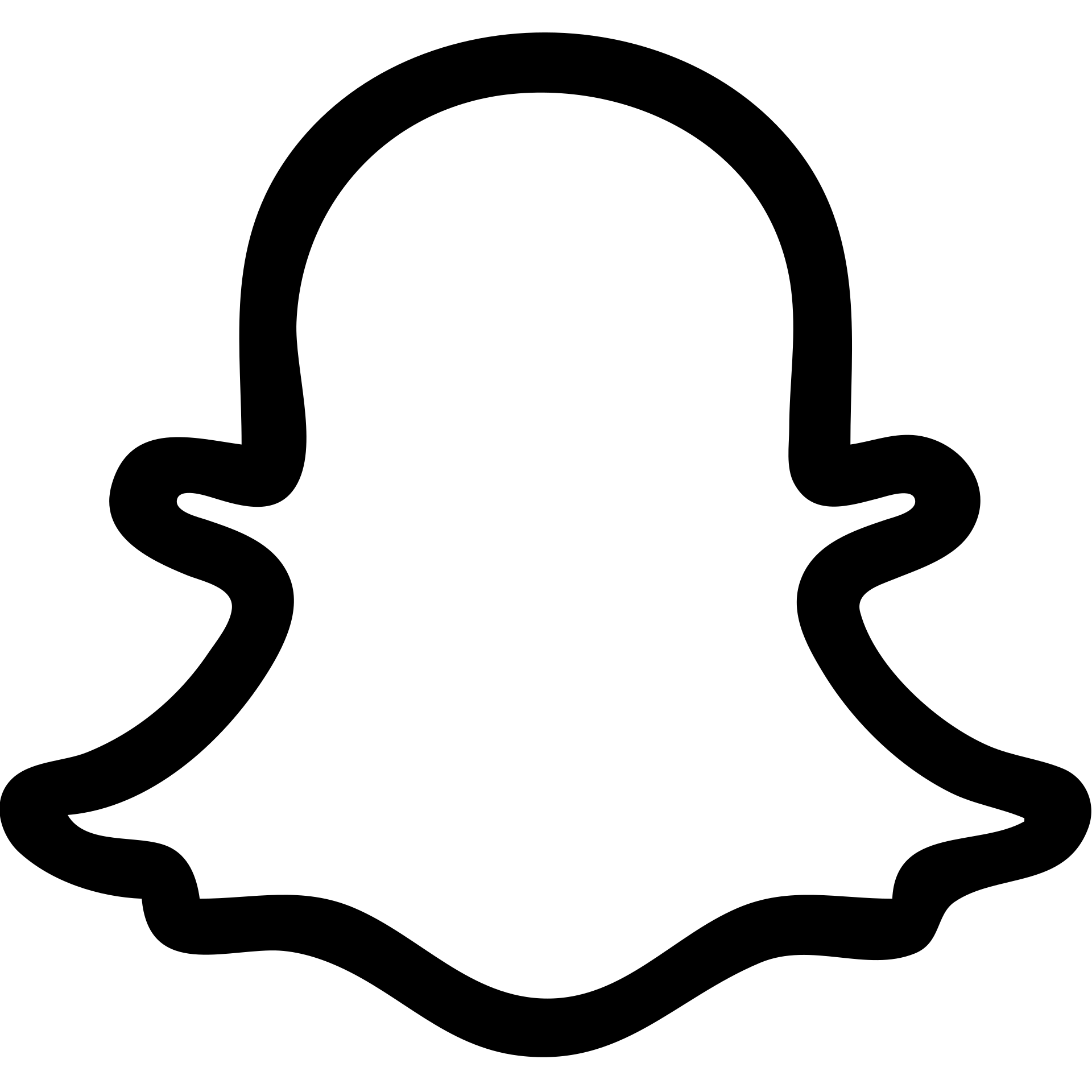 Snapchat ghost logo, simple social media icon emoji
