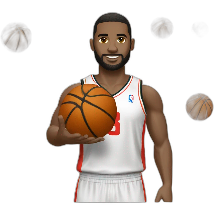 Basketteur blanc maillot 13 emoji
