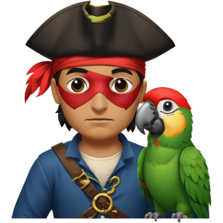 pirate and parrot emoji