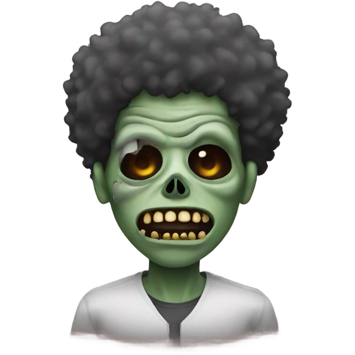 Zombie with afro emoji