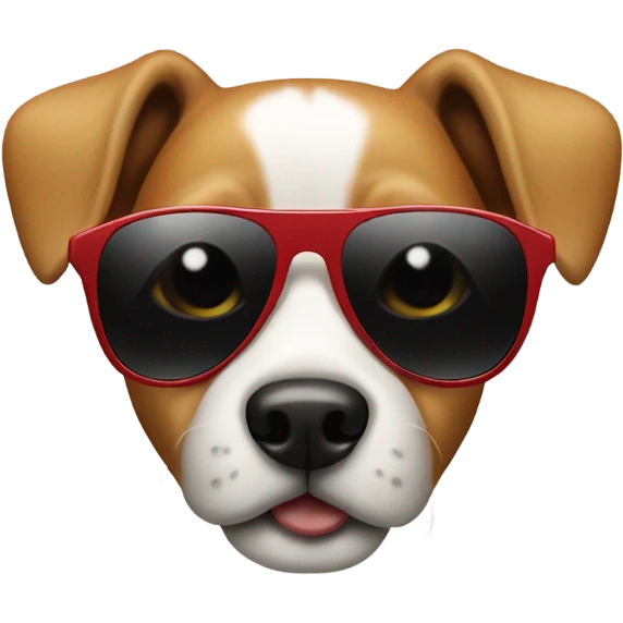 Dog wearing sunglasses  emoji