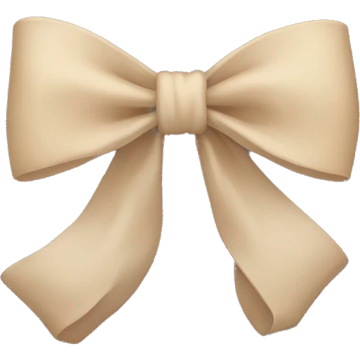 Beige bow emoji
