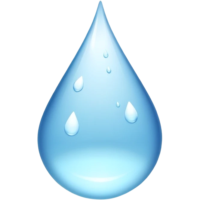 White water drops emoji