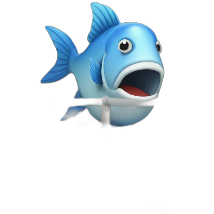 fish on an inflatable trap bridge emoji